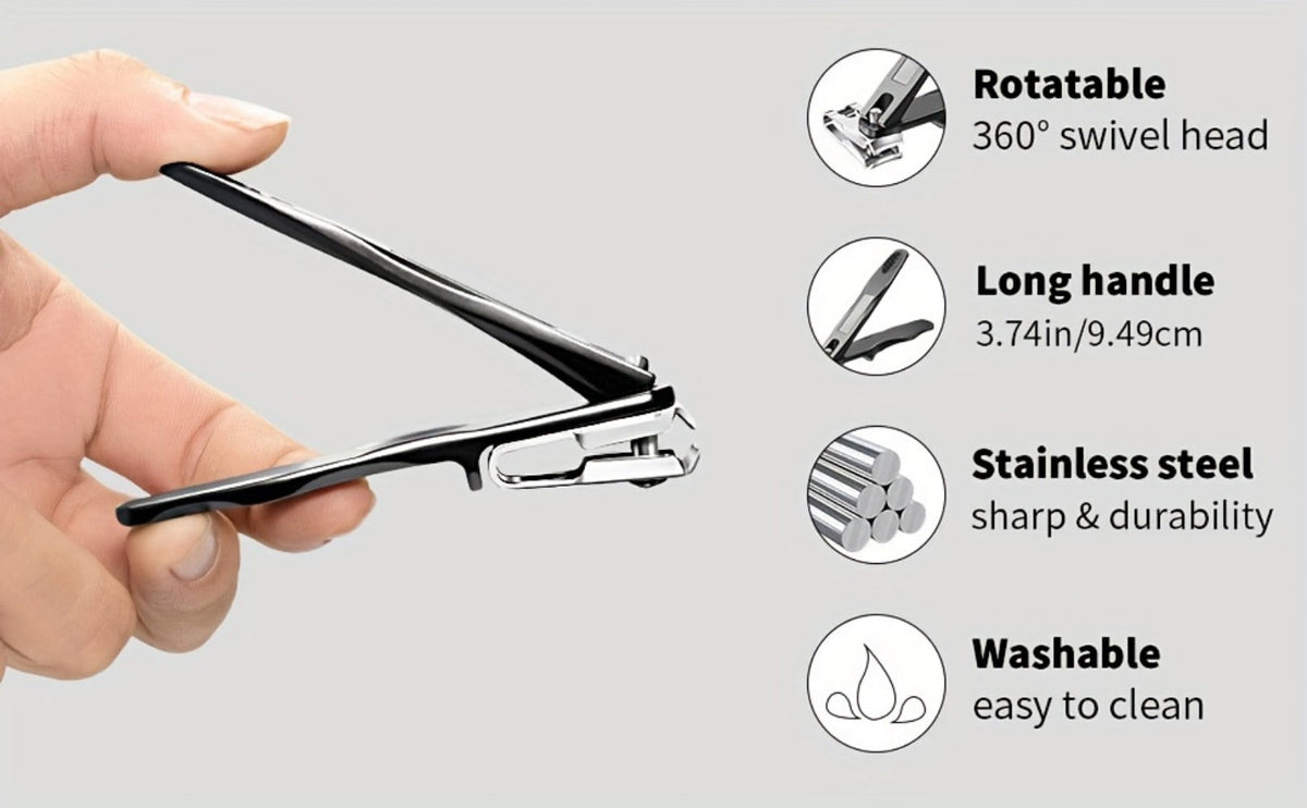 Thick Toenail Clipper Set for Seniors & Diabetics — Wide Jaw Ingrown Toenail Clipper, Heavy Duty Angled Nail Clipper & Nail File Kit for Men and Women, Professional Thick Nail Cutt - product image 16