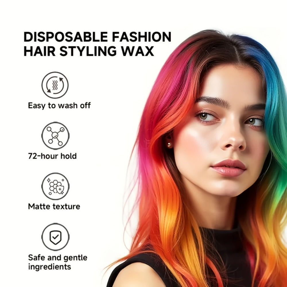 Instant Color Hair Wax 10 Shades – Temporary Hair Dye Wax Strong Hold Styling for Parties, Cosplay, Festivals & Halloween, Easy Wash Out, All Hair Types, Men Women Kids - product image 10