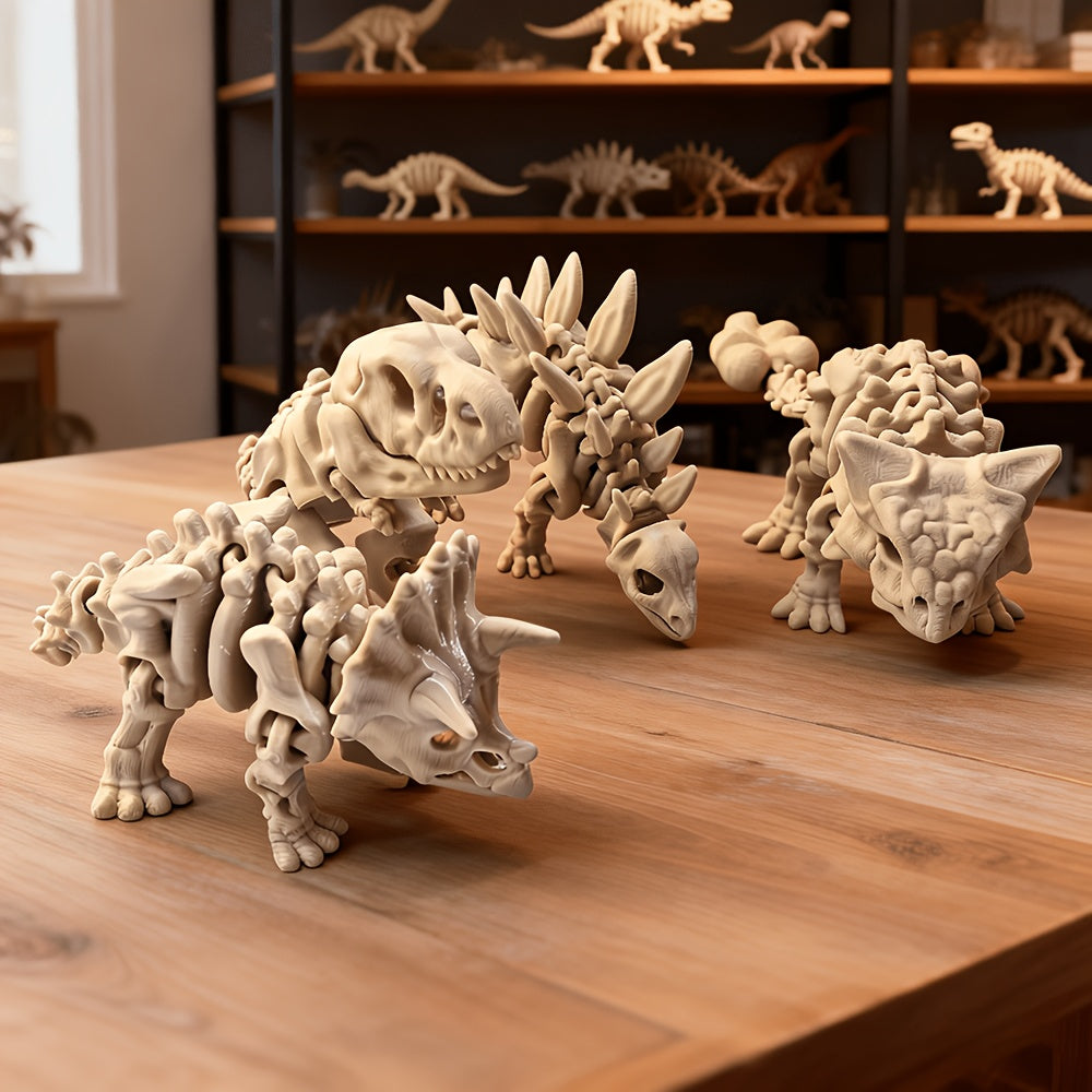 4pcs Dinosaur Skeleton Model Suitable for Science Education, Anatomical Display with Detailed Reptile Bones Replica, Complete Specimen for - product image 8