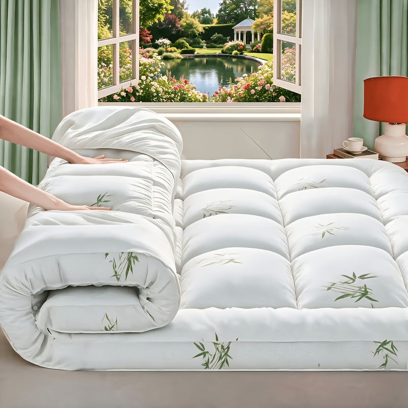 Mattress Topper Viscose Derived from Bamboo, Soft Mattress Topper Quilted Fitted Mattress Pad, Pillow Top Mattress Cover with Deep Pocket Up to 21 Inches - product image 23
