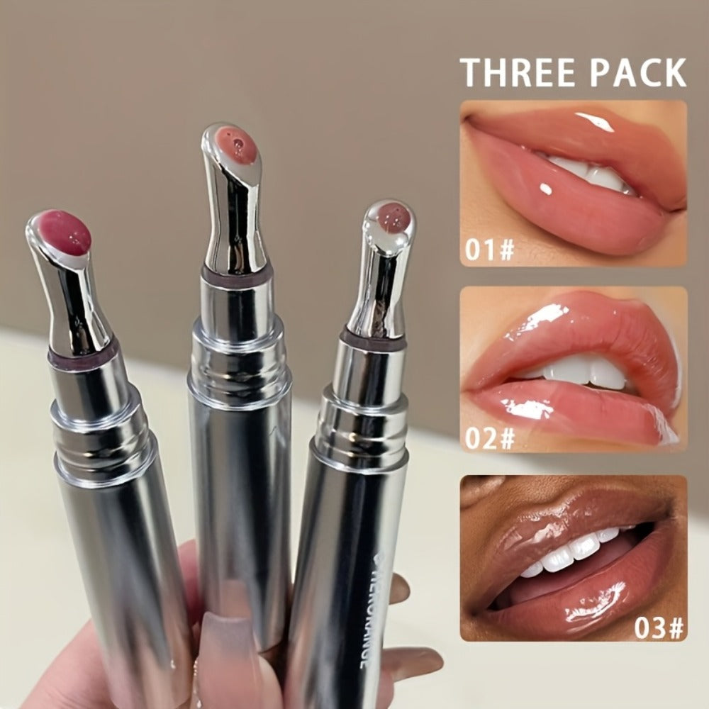 Tinted Lip Gloss Set 6pcs Plumping Vibrant Shine — Hydrating Non-Drying Glossy Lip Balm for All Seasons, Festival Party Makeup, Women & Teen Beauty Gift - product image