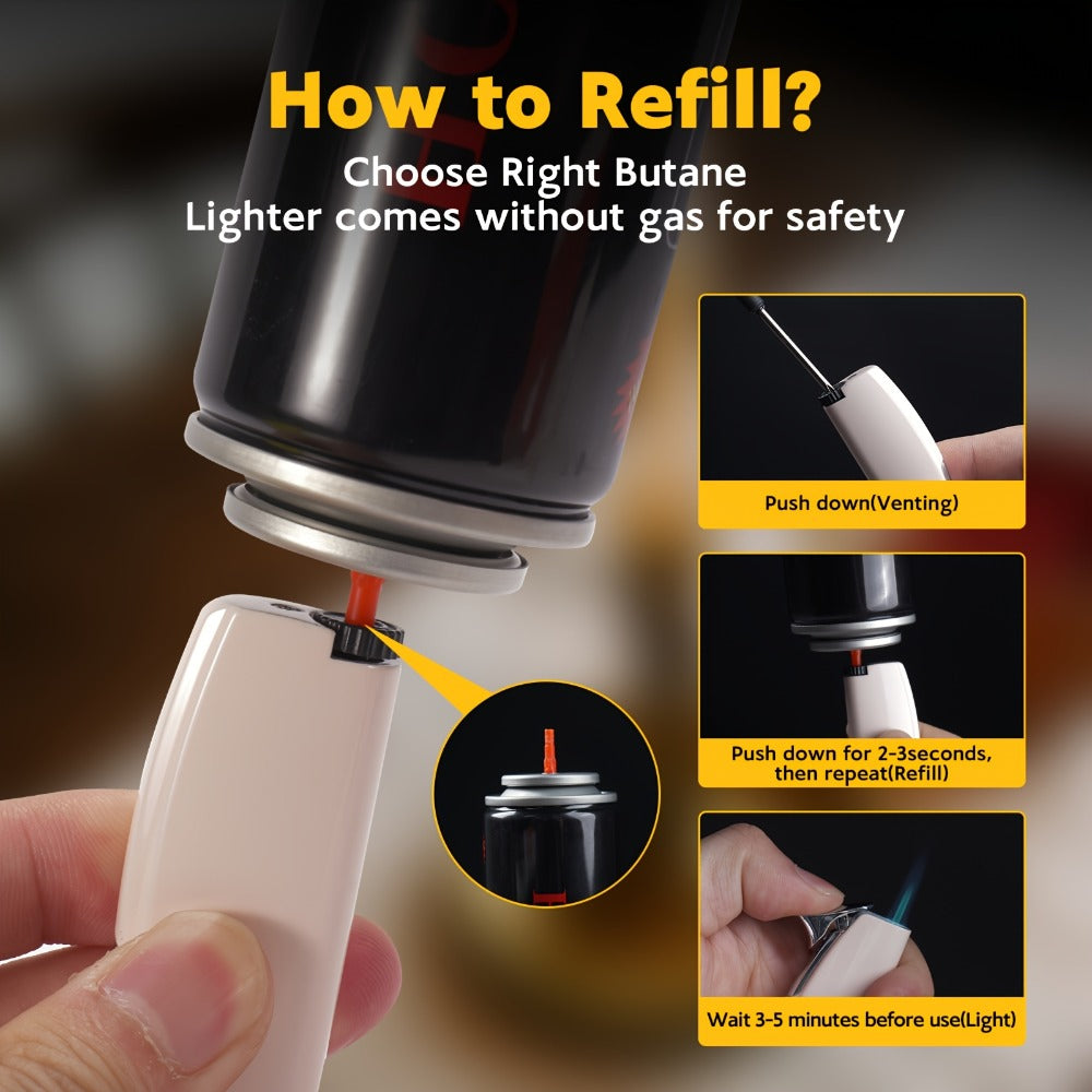 Windproof Lighter 2-Pack – Slim Portable Pocket Lighter with Mirror Finish, Refillable Butane Flame, Fashionable Gift for Men & Women, Available in 8 Colors (Red, Black, White, Sil - product image 7