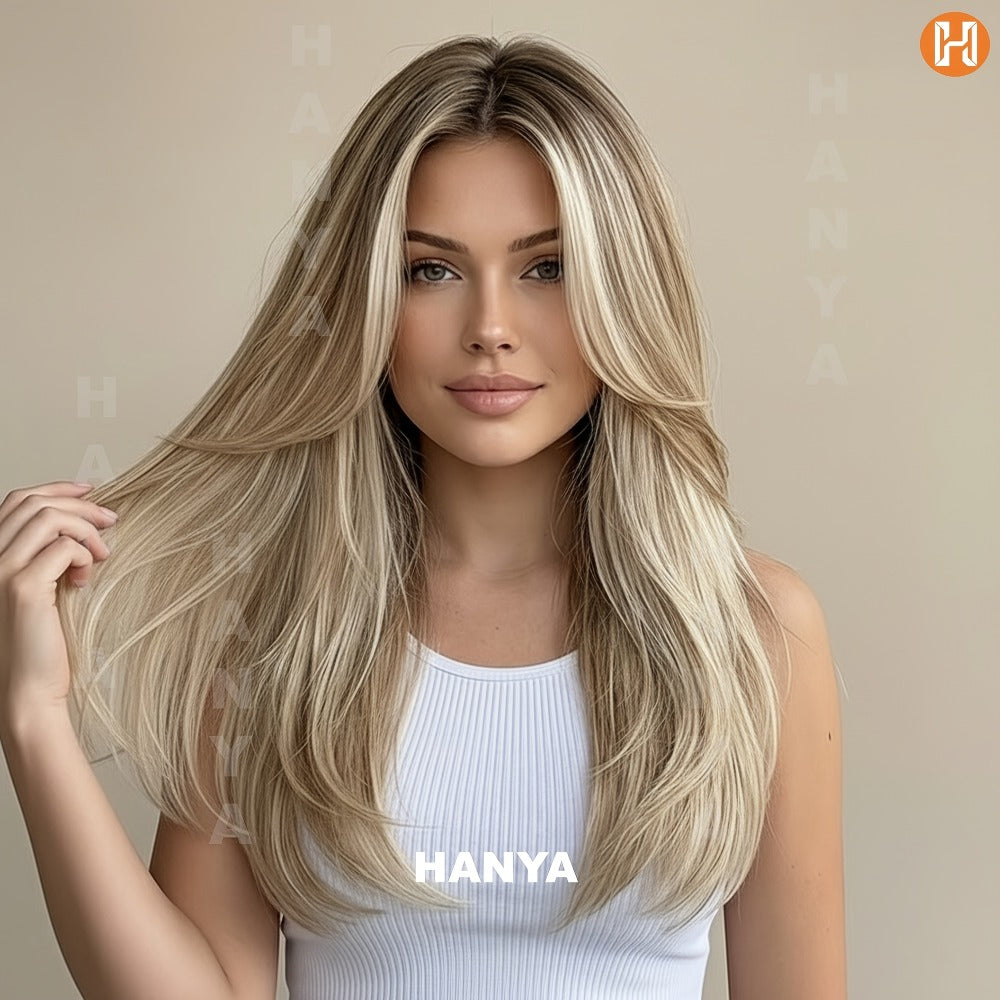 Heat Resistant Synthetic Wig Long 24 Inch 6 Colors Dark Brown Ivory Light Golden for Women Daily Wear Party Holiday Beginner Friendly Natural Look - product image 21