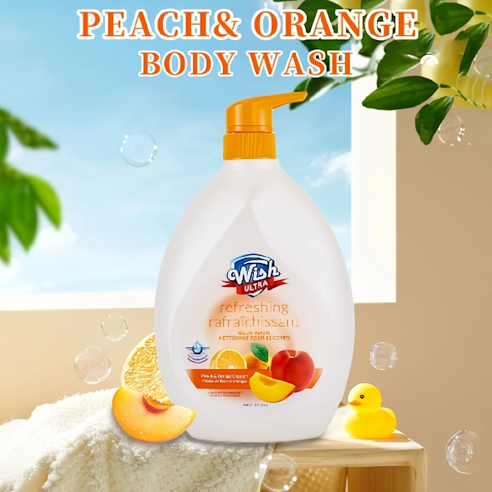 Vitamin E Body Wash for Women & Men Deep Cleansing Blackhead Removal Dead Skin Exfoliating Long-Lasting Fragrance Shower Gel Multiple Scents Cucumber Melon Peach Coconut Shea Butte - product image 5