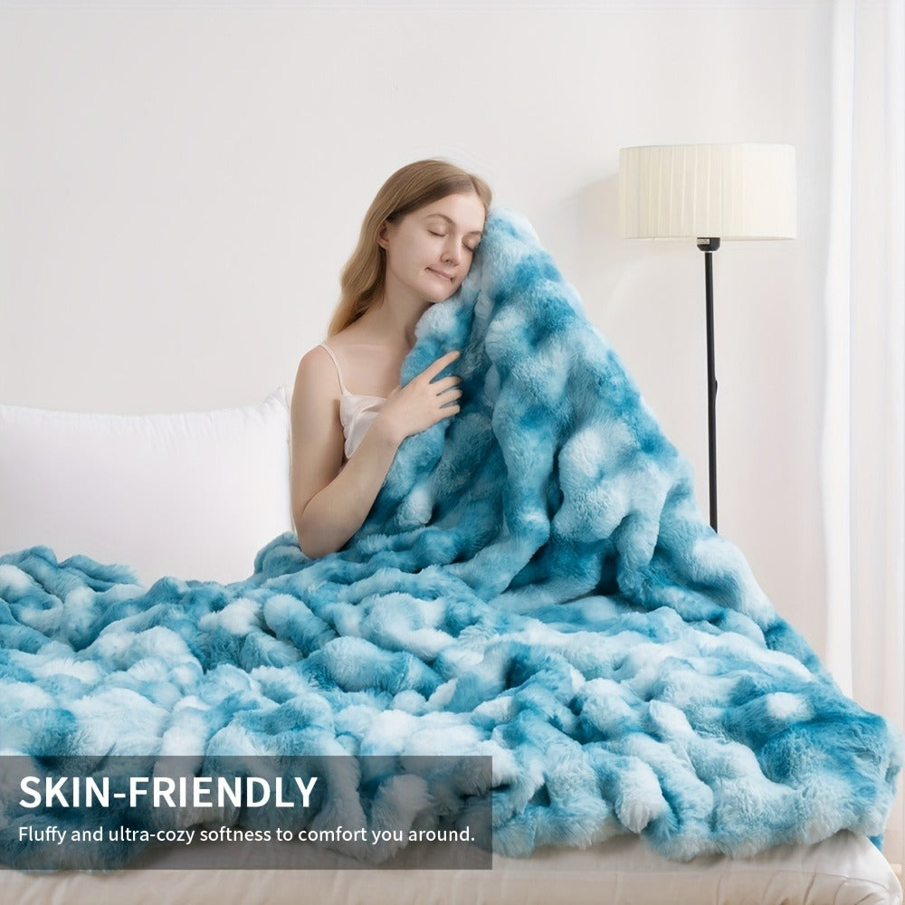 Faux Rabbit Fur Throw Blanket – Ultra-Soft Plush Fleece for Bed, Couch, Sofa & Travel, All Season, 11 Colors, Throw to King Size - product image 13