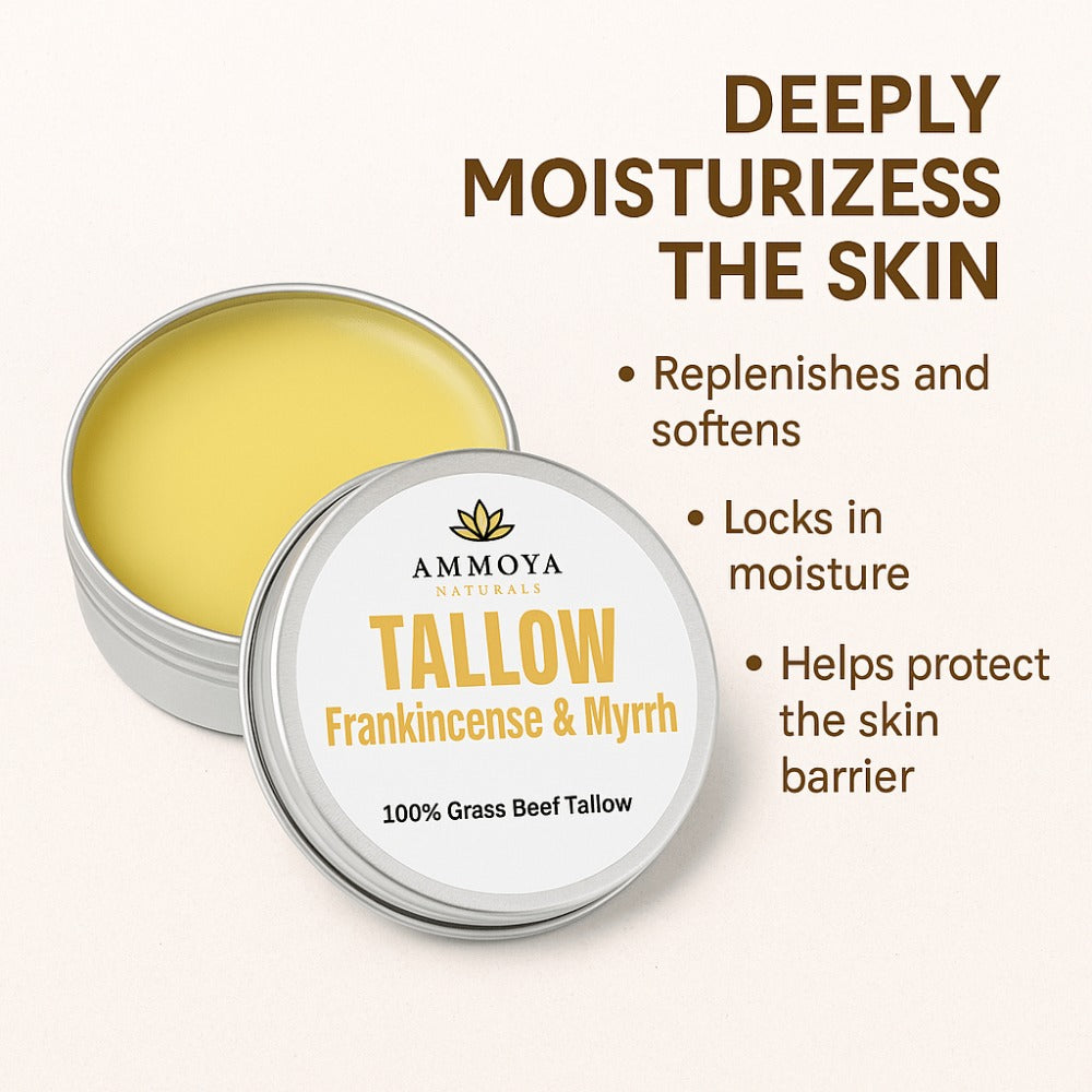 Tallow Balm Grass-Fed Natural Moisturizer for Dry Skin — Deep Hydrating Handcrafted Body Balm 3 Scents Chamomile Rose Honey Frankincense Myrrh, Nourishing Skin Balm for Women Men - product image 15