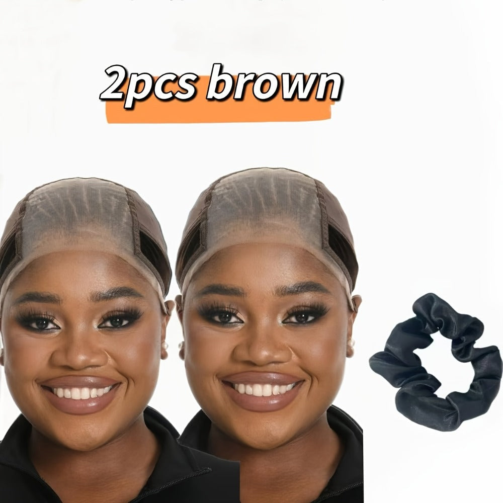 Transparent Lace Wig Cap 4x5 with Ear Cutouts Adjustable Non-Slip Soft Breathable for Women | 6 Colors Brown Blonde Black 613 | Daily Wear Secure Fit Wig Base - product image 9
