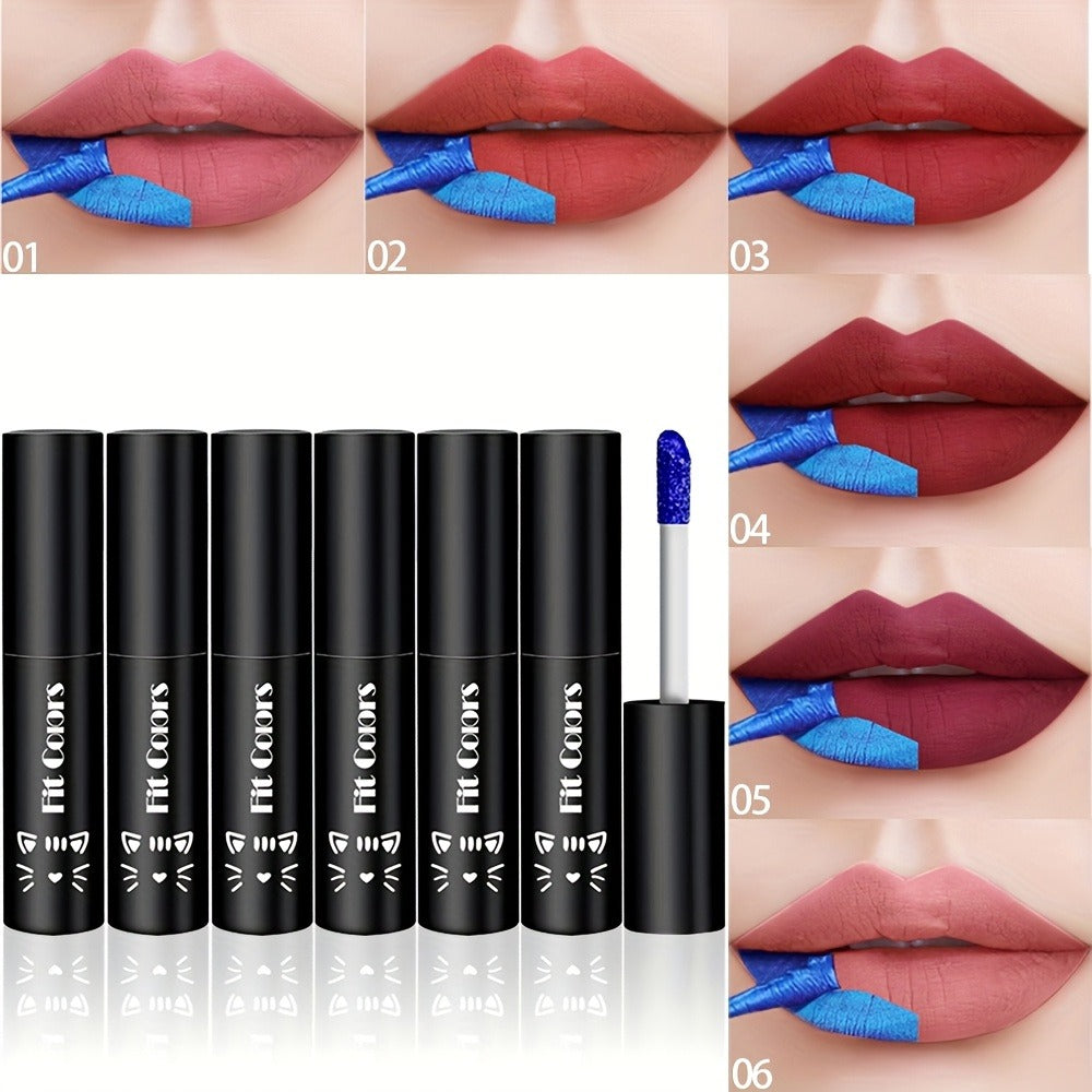 Bold Blue Matte Lip Gloss Set 3pcs Waterproof Long-Lasting Smudge-Proof Liquid Lipstick – Electric Blue Cobalt Shades Vegan Hypoallergenic Formula All Skin Tones Festival Makeup Wo - product image 4