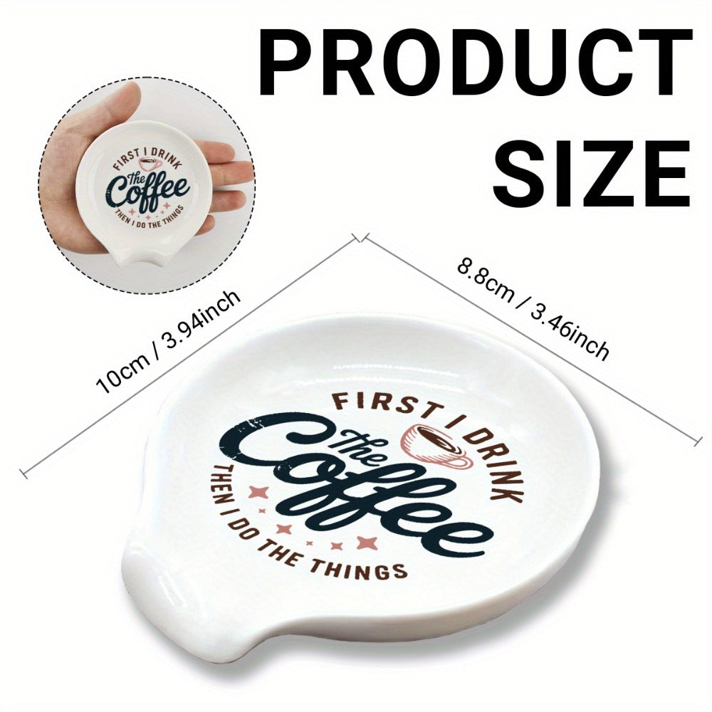 Ceramic Spoon Rest Funny Coffee Quote – "A Cup of No Return" Ceramic Utensil Holder for Coffee & Tea Spoons, Cute Spoon Holder for Kitchen Counter, Cafe Decor, Perfect Coffee Lover - product image 9