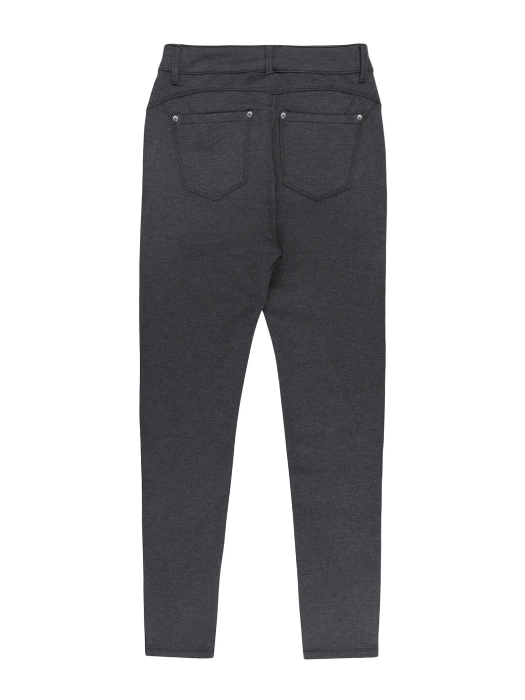 Women's Black High-Waisted Skinny Jeans - Stretchy Fabric, Button Accents, Multiple Pockets, Long Length, Casual Street Style, Allseason Pants, Casual - product image 44