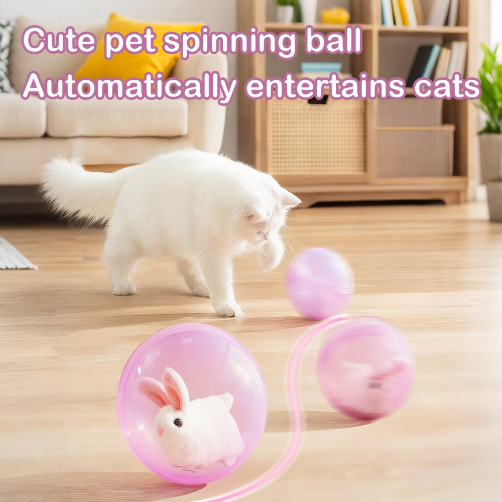 Interactive Cat Toy Ball | Automatic Motion Activated Rolling Toy for Indoor Cats and Dogs, Rechargeable Electric Moving Ball with Rabbit & Squirrel Design - product image 5