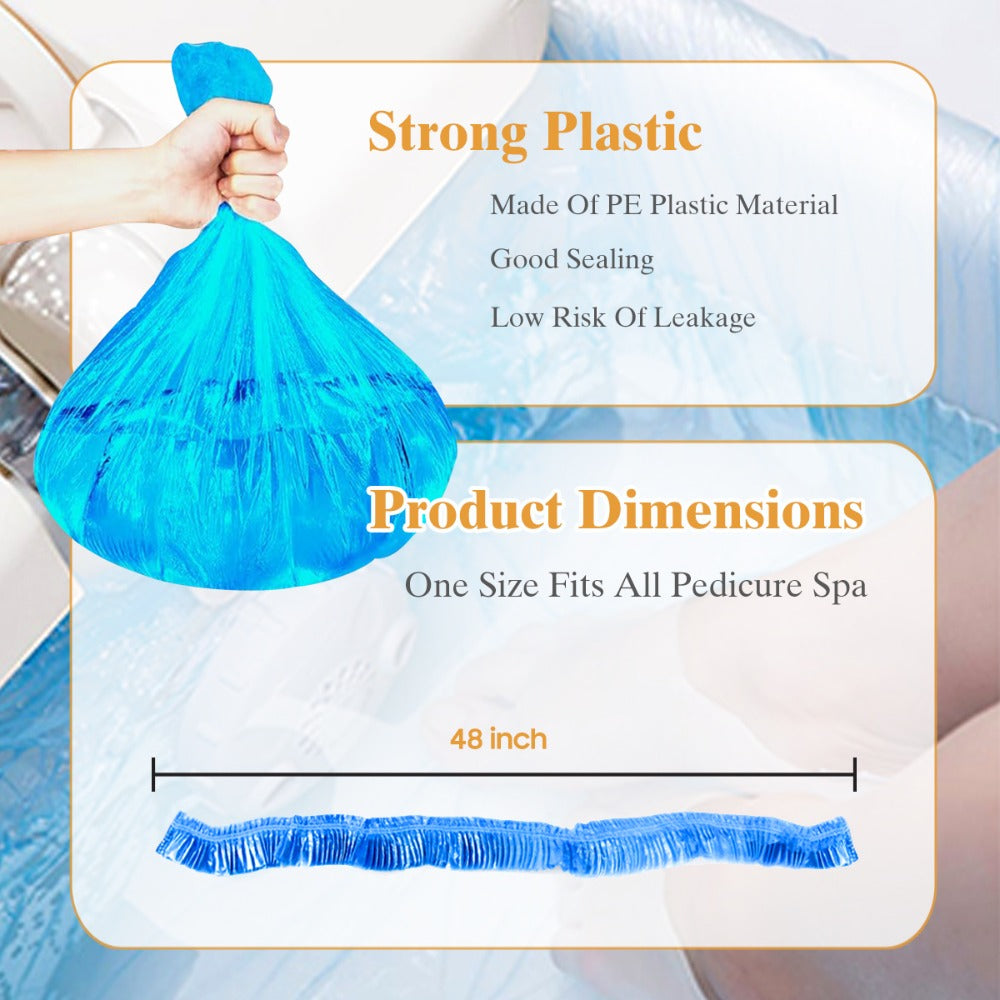 Disposable Pedicure Liners 400 Pack Single-Use HDPE Foot Bath Bowl Bags — Elastic Fit, Hygienic Nail Salon Foot Soak Liners for Professional Spa & Home Use, Easy No-Scrub Cleanup - product image 4