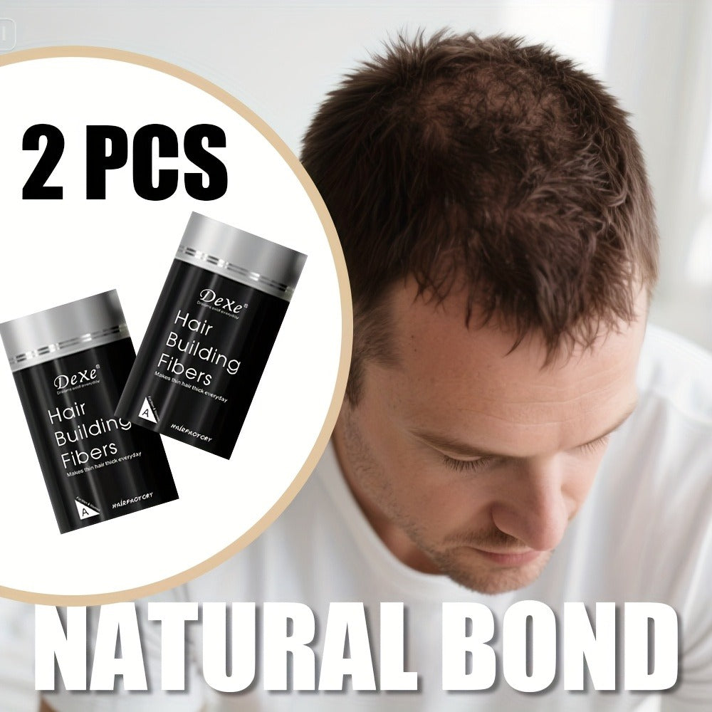 DeXe Hair Fiber Powder 2pcs x 22g — Natural Fine Thickening Fibers for Thinning Hair & Bald Spot Coverage, 1-Second Adhesion, Unisex for Men & Women, Black & Dark Brown - product image 7