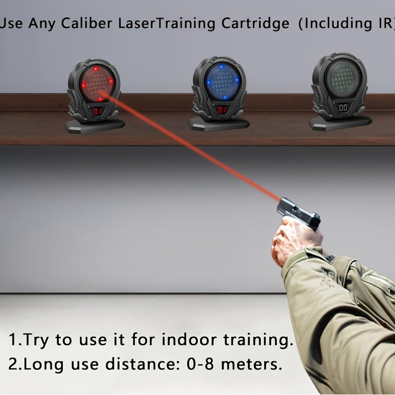 Laser Training Target for Dry Fire Practice | Portable Reactive Laser Shooting Target Compatible with Dry Fire Laser Training Systems | Indoor Marksmanship & Accuracy Trainer for Pistol & Rifle
