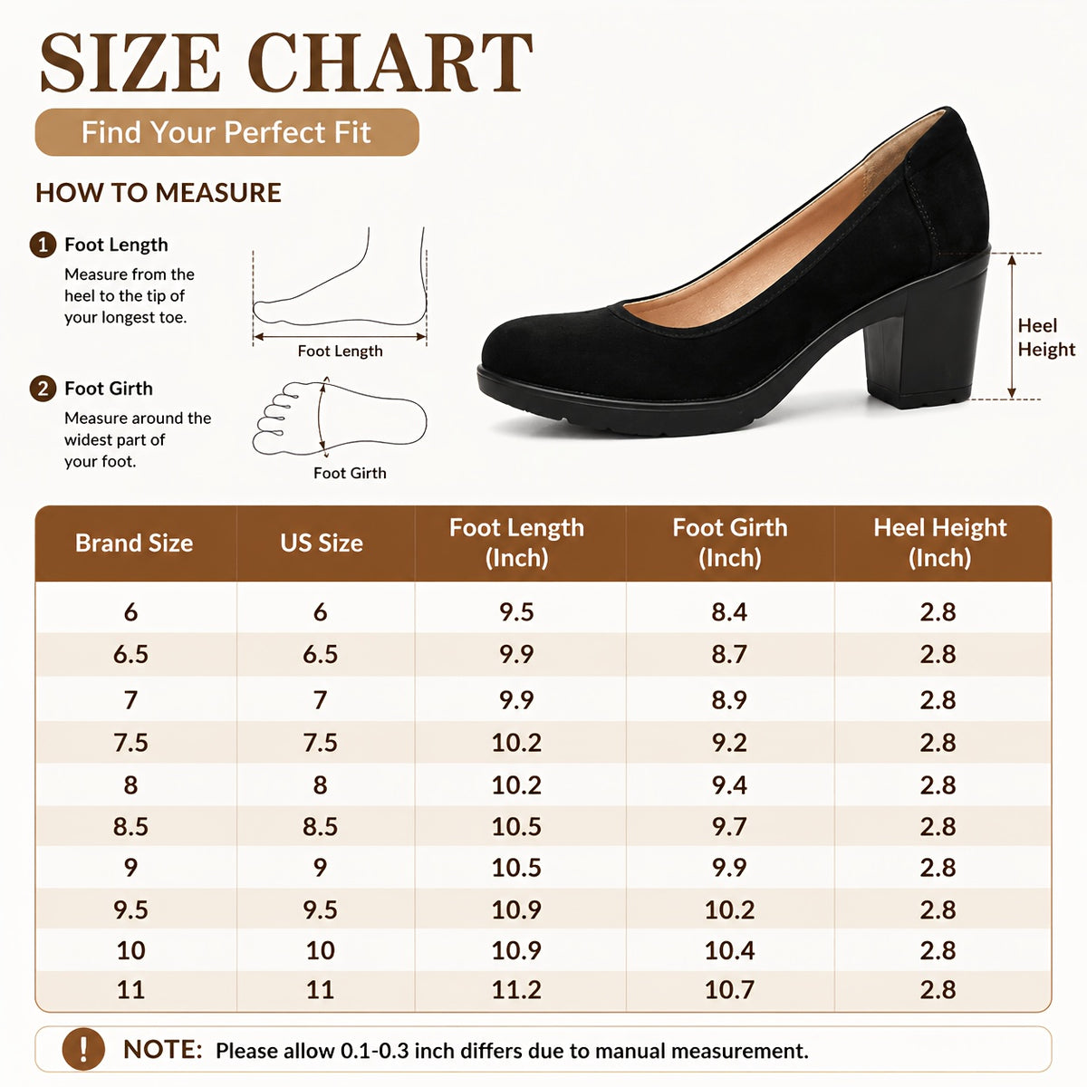 Women's Block Heel Pumps Work Shoes Office Lady Round Toe High Heels Dress Shoes, Women Shoes - product image 13