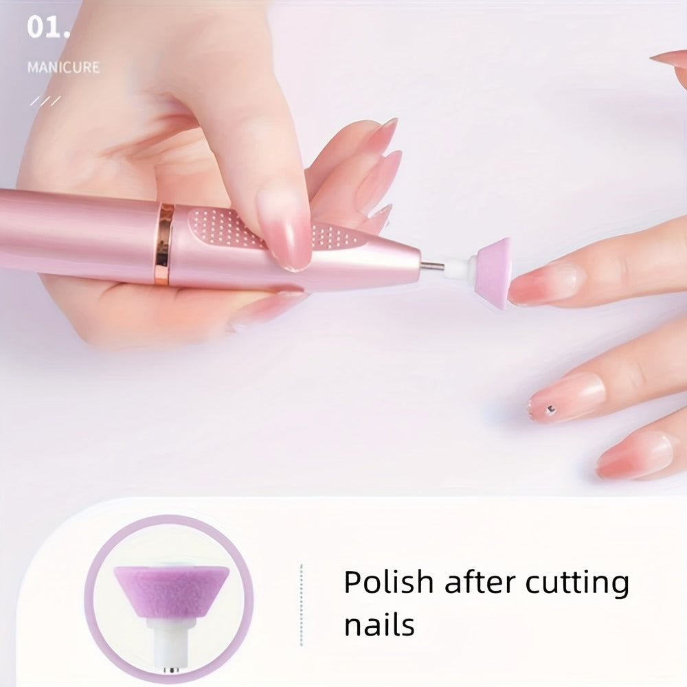 Electric Nail Drill Kit 11-Bit Variable Speed Portable Nail Grinder Machine for Gel Acrylic Natural Nails – Professional Manicure Buffing Filing Cuticle Removal Tool for Home Salon - product image 5