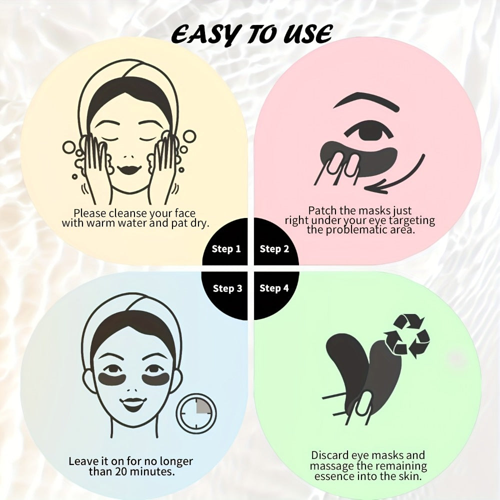 Caffeine Under Eye Patches 25 Pairs – Collagen Gold Eye Mask Reduces Dark Circles Puffiness Eye Bags Fine Lines Anti-Wrinkle Hydrogel Hydrating All Skin Types Spa Skincare Gift 20  - product image 11