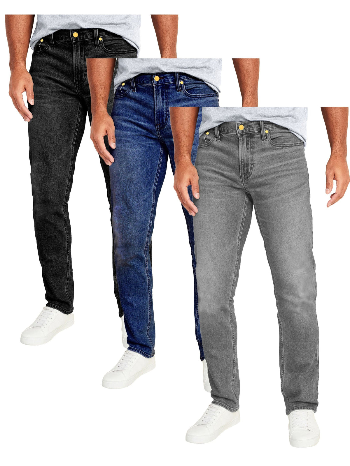 3-Pack Men's Flex Stretch Slim Straight Jeans - product image 28