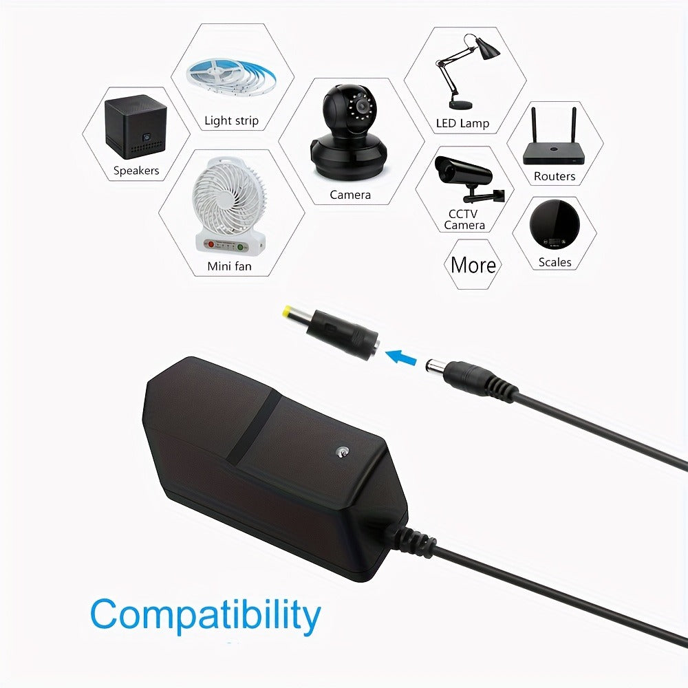 Universal 5V 2A Power Adapter 9-in-1 with 8 Tips - AC/DC 10W Power Supply Type-C Micro-USB Barrel Connectors for Router CCTV LED Strip TV Box - product image 5