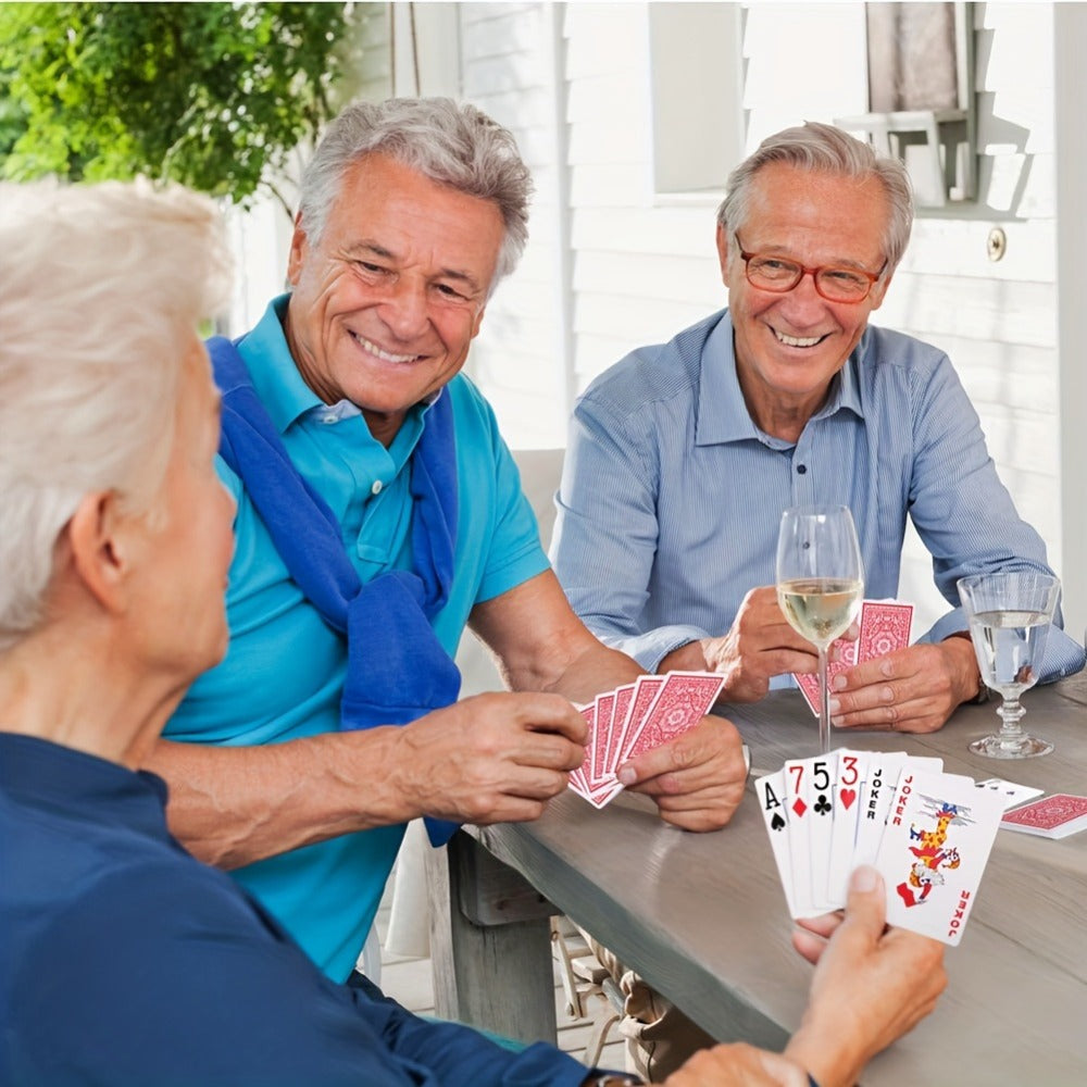 Large Print Poker Size Card Set for Texas Hold'em Blackjack Euchre Bridge Family Game Night Party & Senior Players | Jumbo Index Playing Cards 12 Decks (6 Red - product image 7