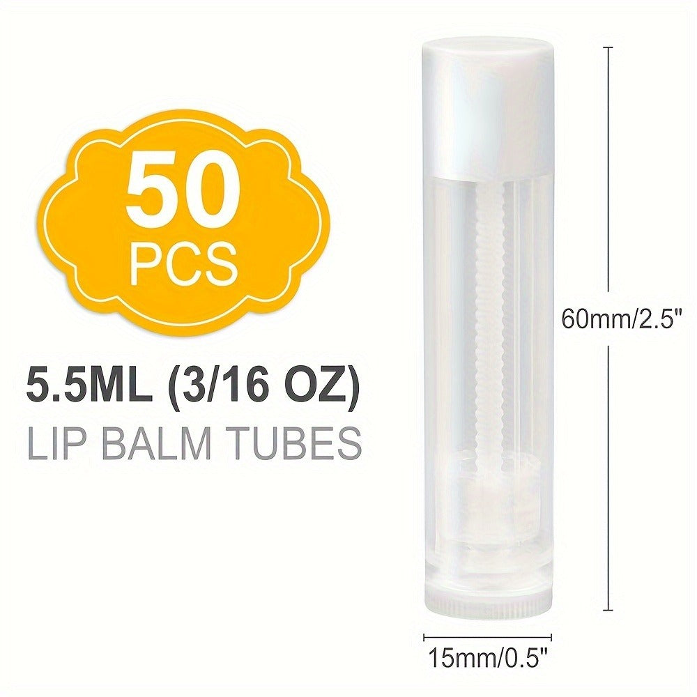 Empty Lip Balm Tubes 50 Pack with Filling Tray & Spatula – 5.5ml Clear BPA Free DIY Lip Balm Making Kit, Food Grade Leak Proof Containers for Homemade Lip Balm, Lipstick & Cosmetic - product image 11