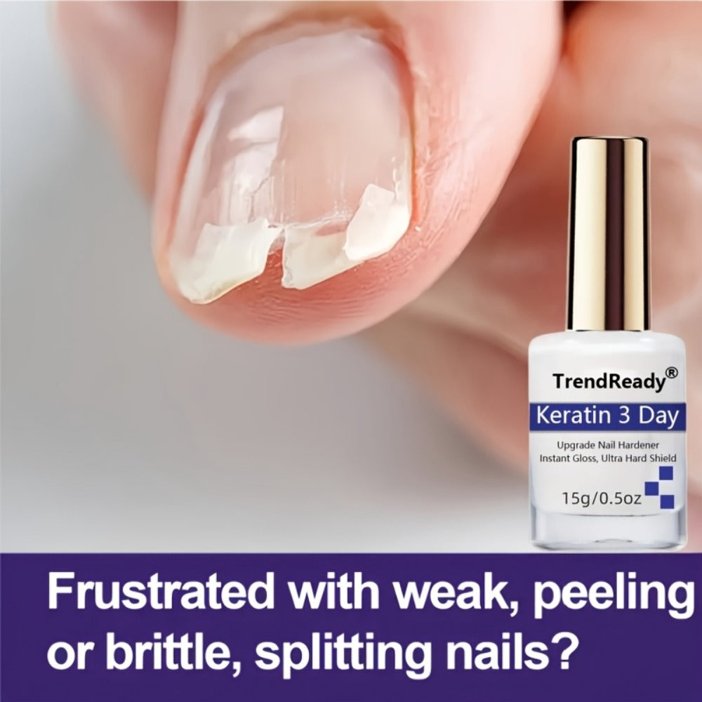 Nail Hardener for Weak Brittle Splitting Nails 2 Pack - Extra Strong Fast Drying Long Lasting White Nail Strengthener with Vitamin E Base Coat Manicure Treatment for Women Nail Car - product image 7
