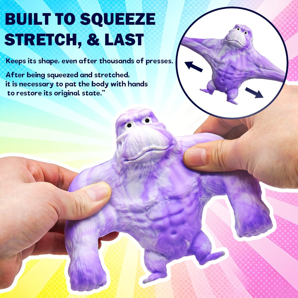Stretchy Gorilla Fidget Toy Squishy Squeeze Monkey | PVA Sponge Sensory Stress Relief Toy for Kids & Adults, 5 Colors, Easter Basket Stuffer, Christmas - product image 4