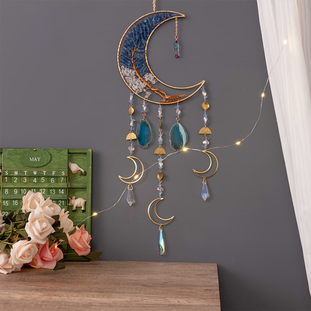Dreamcatcher Moon Suncatcher Wall Hanging – Handmade Boho Wind Chime Pendant for Indoor Outdoor Garden, Courtyard & Party Decor – Christmas & Birthday Gift - product image 14