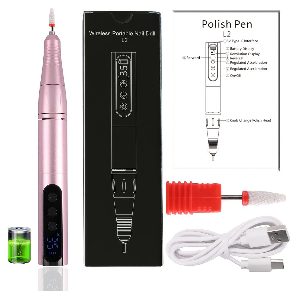 35000RPM Electric Nail Drill Rechargeable – Portable USB-Powered Low Noise Nail Efile for Manicure & Pedicure | Professional Cordless Nail Drill for Acrylic & Gel Nails, Gift for W - product image 7