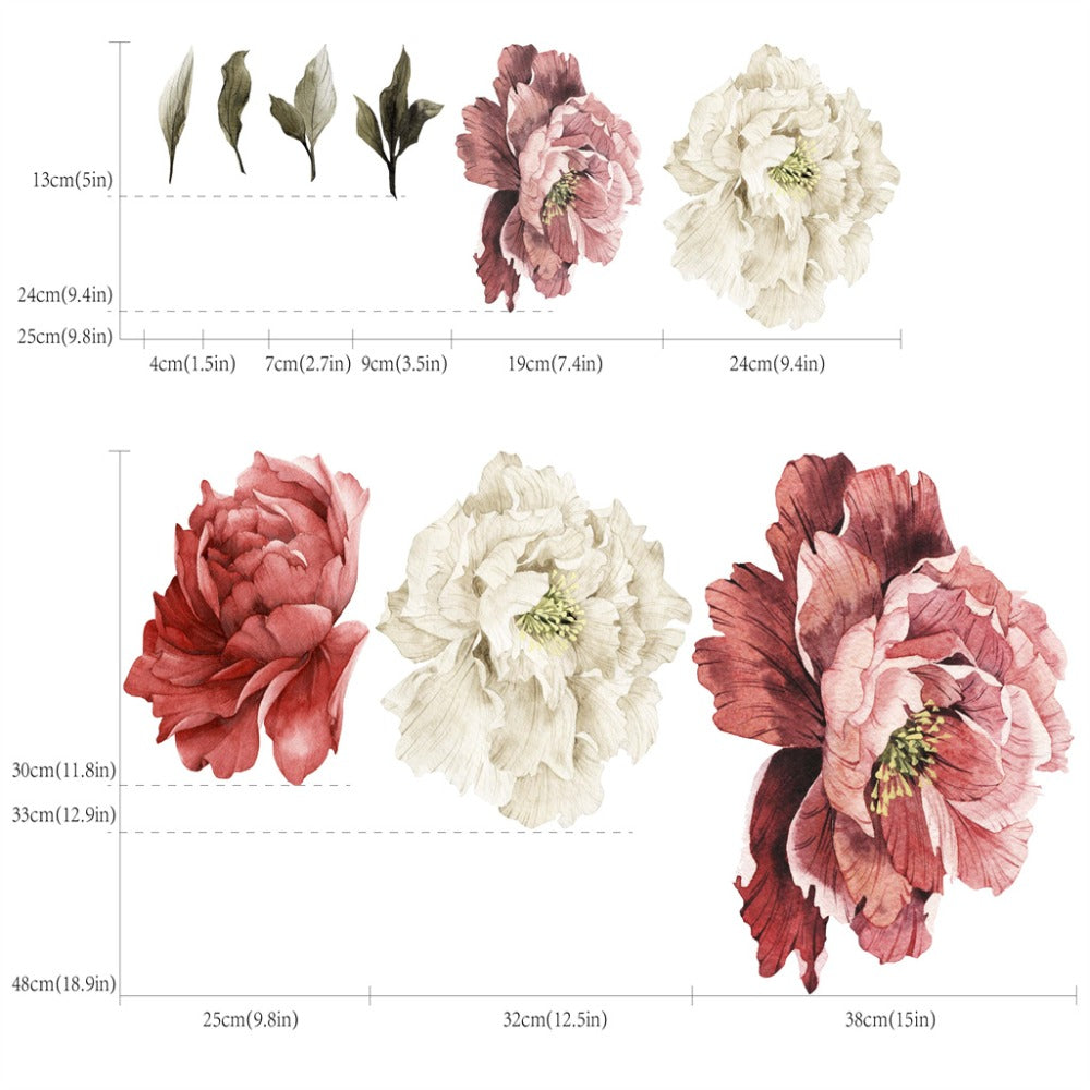 Peony Flower Window Glass Sticker – Anti-Collision Waterproof Decorative Glass Film, European Floral Wall & Window Decal for Home Decor, 17.7 x 47.2 Inches (2 Styles) - product image 16