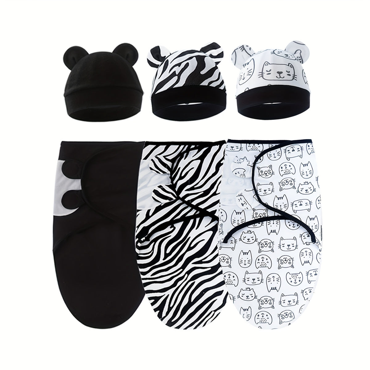 Newborn Blanket and Baby Hat, Suitable for 0-3 Months Old, The Design Mimics The Shape of The Womb and Is Available in Multiple Colors. A Must-Have for Newborns - product image 3