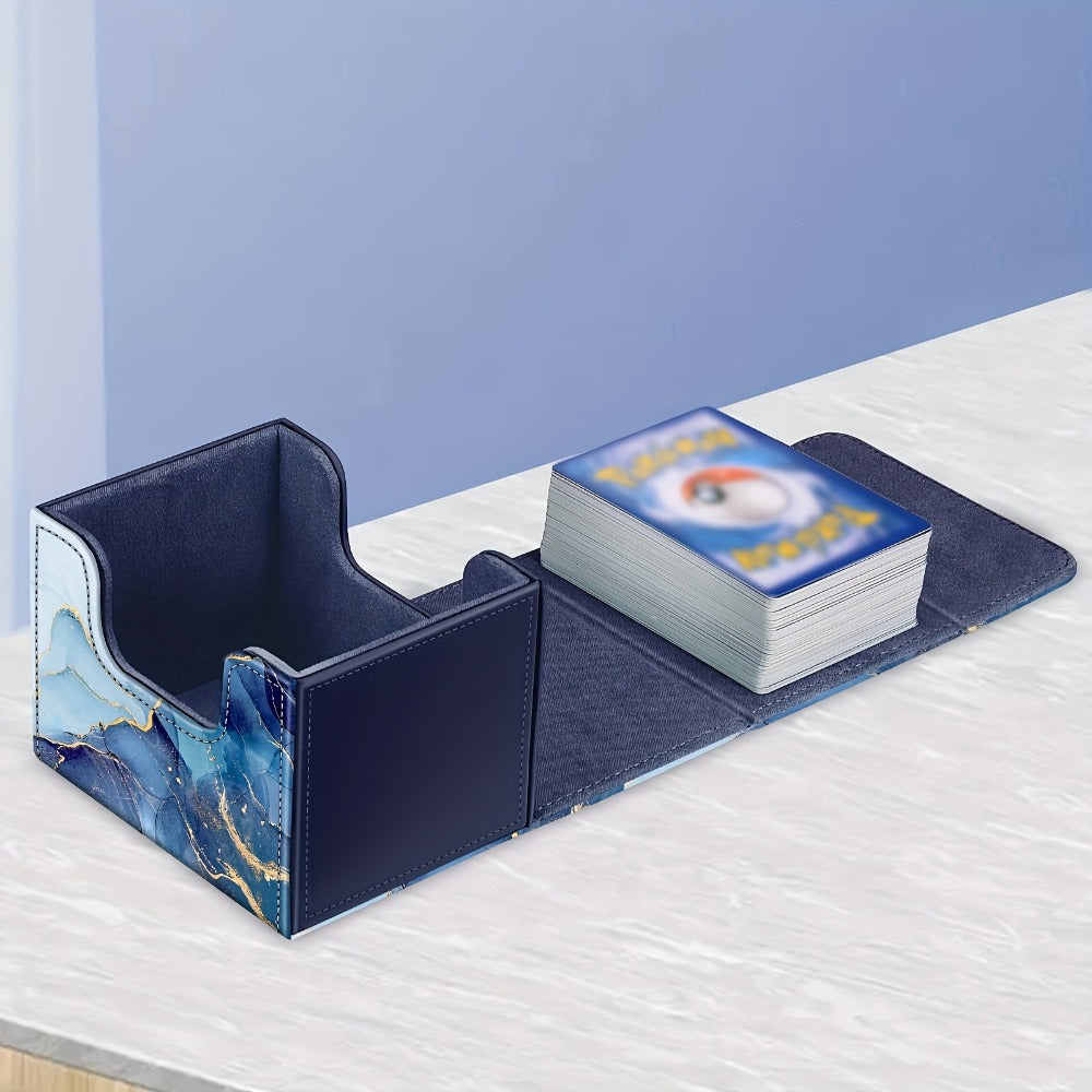 Premium PU Leather Deck Box with Magnetic Closure, Built-In Divider, Marble & Starry Sky Colors for Trading Card Collectors & Players – Magnetic Card Storage - product image 3