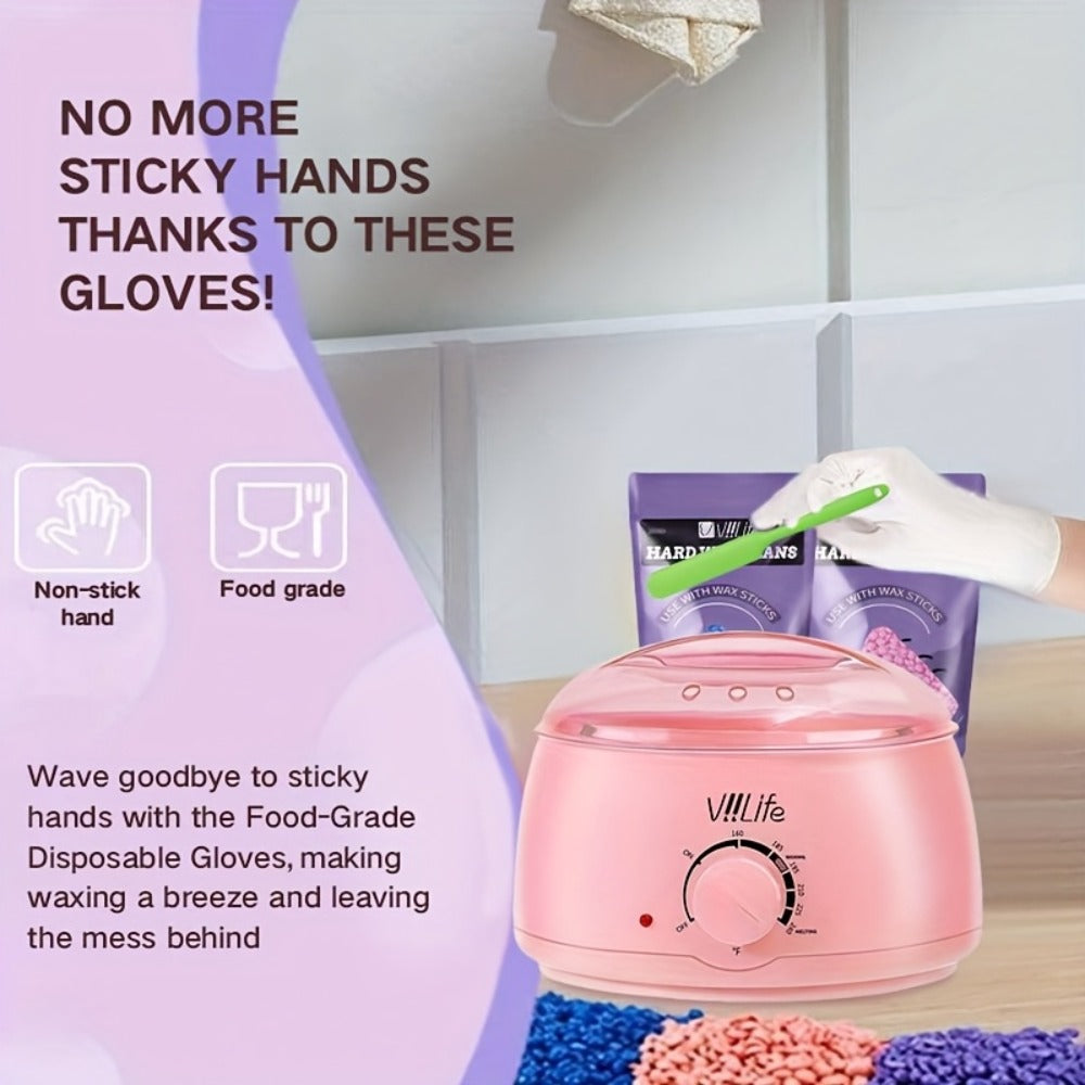 Hard Wax Warmer Kit 43 Piece Complete Home Waxing Set with Pink Hard Wax Beads - No Strip Hair Removal for Face Eyebrow Body Brazilian Bikini Underarm - Professional Wax Pot Machin - product image 2