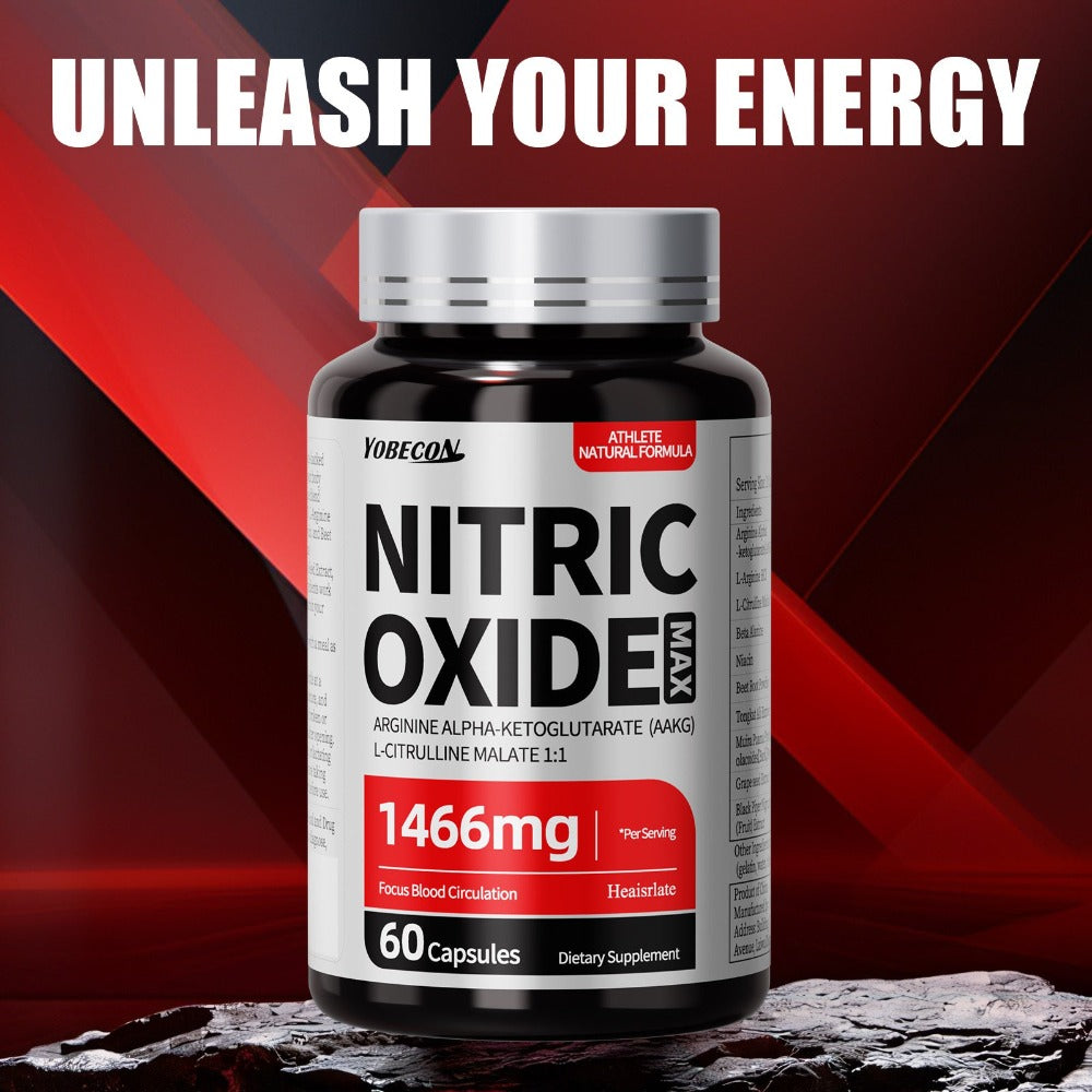Nitric Oxide Supplement 1466mg with L-Arginine, L-Citrulline & Beet Root — Boosts Blood Flow, Muscle Pump, Endurance & Athletic Performance | Pre-Workout Capsules for Men & Women | - product image 12