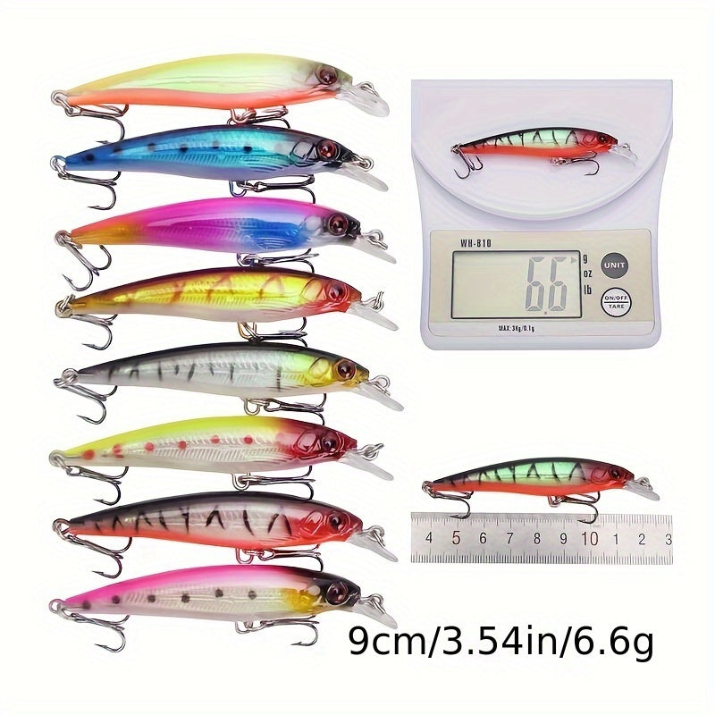 Plastic Crankbait Hard Baits for Freshwater & Saltwater Angling – Minnow Fishing Lures Set 43pcs - product image