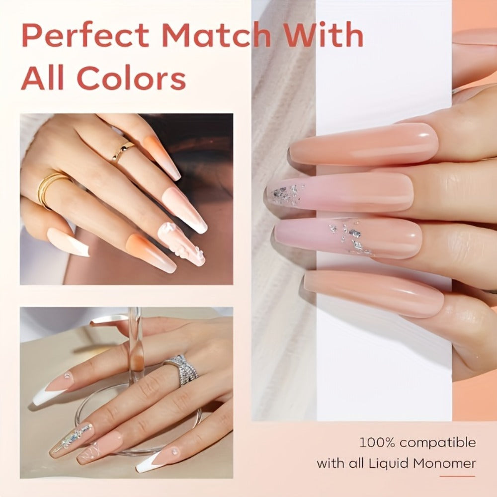 Acrylic Nail Powder 8oz Professional Clear Pink Nude White Fast Set No Lamp Required for Nail Extensions 3D Nail Art Carving Salon Quality Bulk Powder for Beginners Techs - product image 10