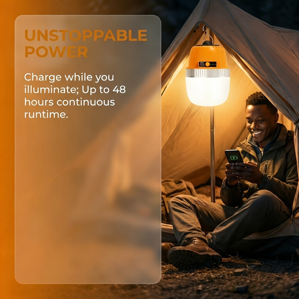 Rechargeable LED Camping Lantern with Power Bank USB Outdoor Hanging Tent Light Built-in Battery Emergency Lamp for Camping BBQ Hiking Patio Backpacking - product image 5