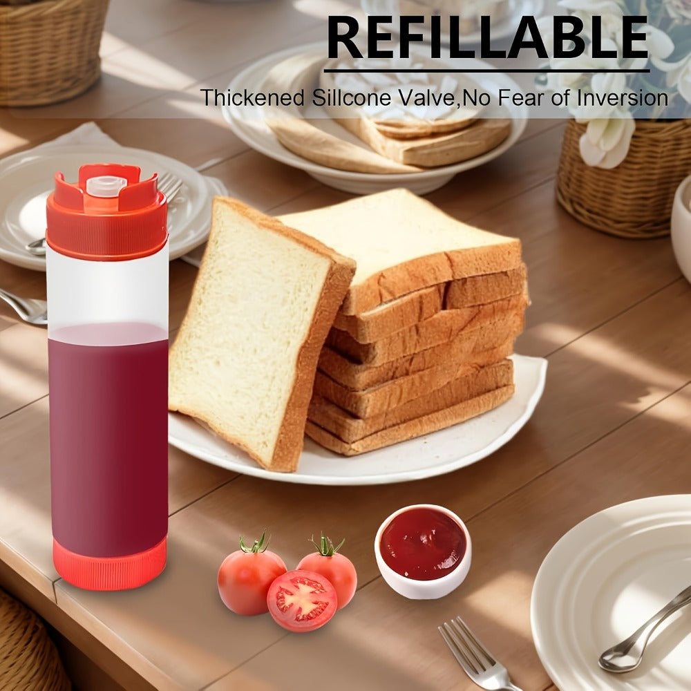 Squeeze Bottles Set of 3 Leak-Resistant Wide Opening Sauce Dispenser Transparent - product image 13