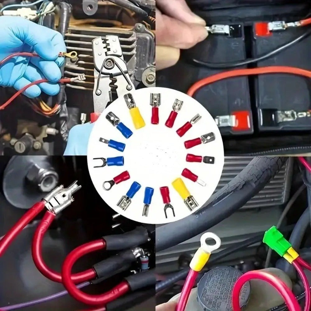 Electrical Crimp Terminals 280pcs Assorted Kit – Insulated Ring Fork Spade & Butt Wire Connectors for Automotive Marine & Home Wiring, Universal Cable Connector Set with Storage Ca - product image 7