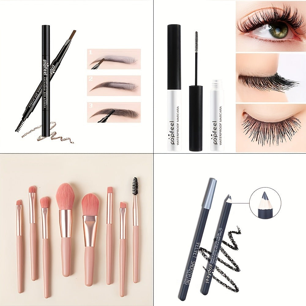 Squalane Eye Makeup Kit 40 Shades – Berry Pink Purple Shimmer Eyeshadow Palette with Mascara, Eyeliner, Brow Pen & Brush, Complete Beginner Eye Makeup Set, Gift for Women & Teens - product image 7