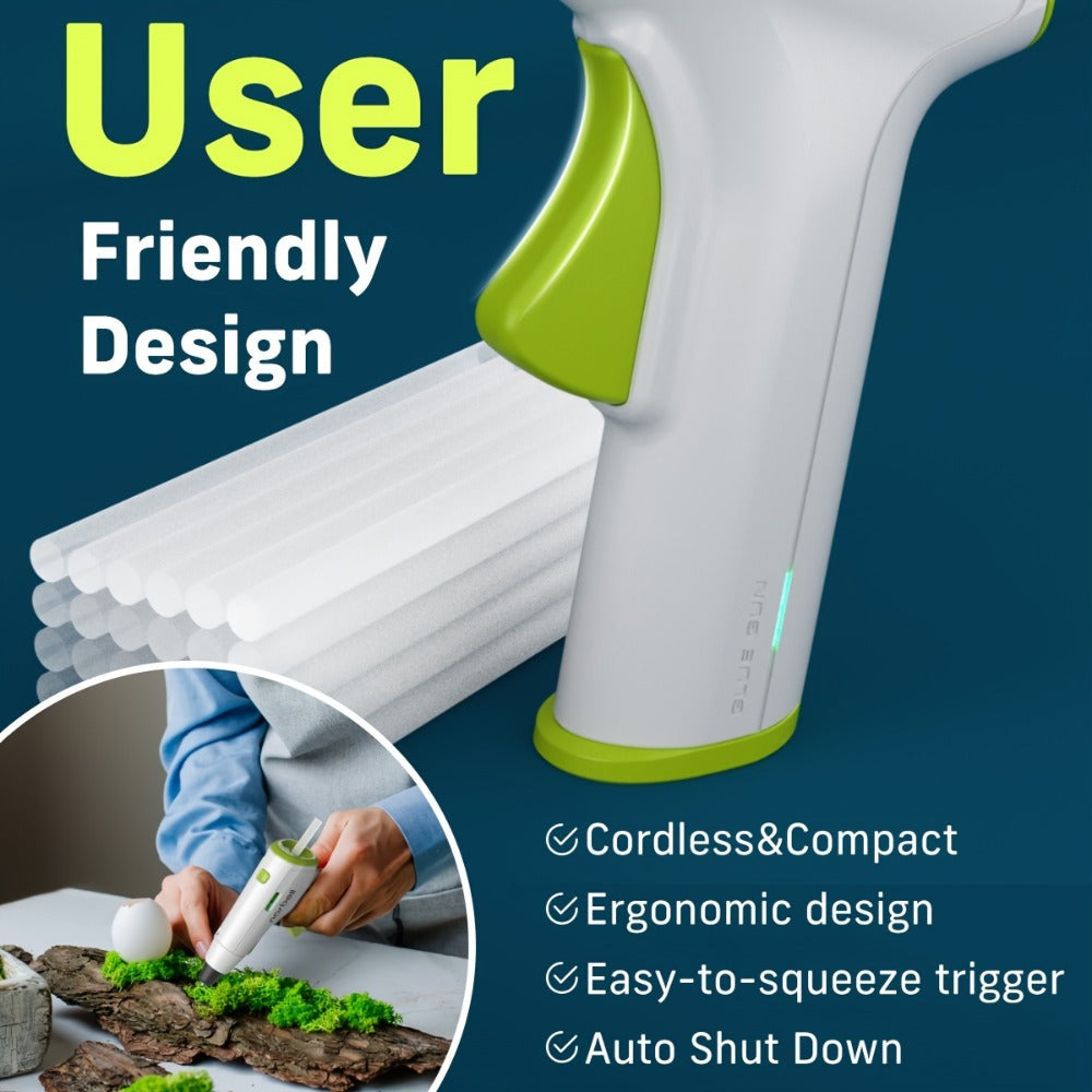 Cordless Hot Glue Gun Fast Heating USB Rechargeable 2000mAh – 12-Second Heat-Up, Anti-Drip Nozzle, Auto Shut-Off, Mini Glue Sticks Included, Portable Wireless Glue Gun for DIY Craf - product image 12