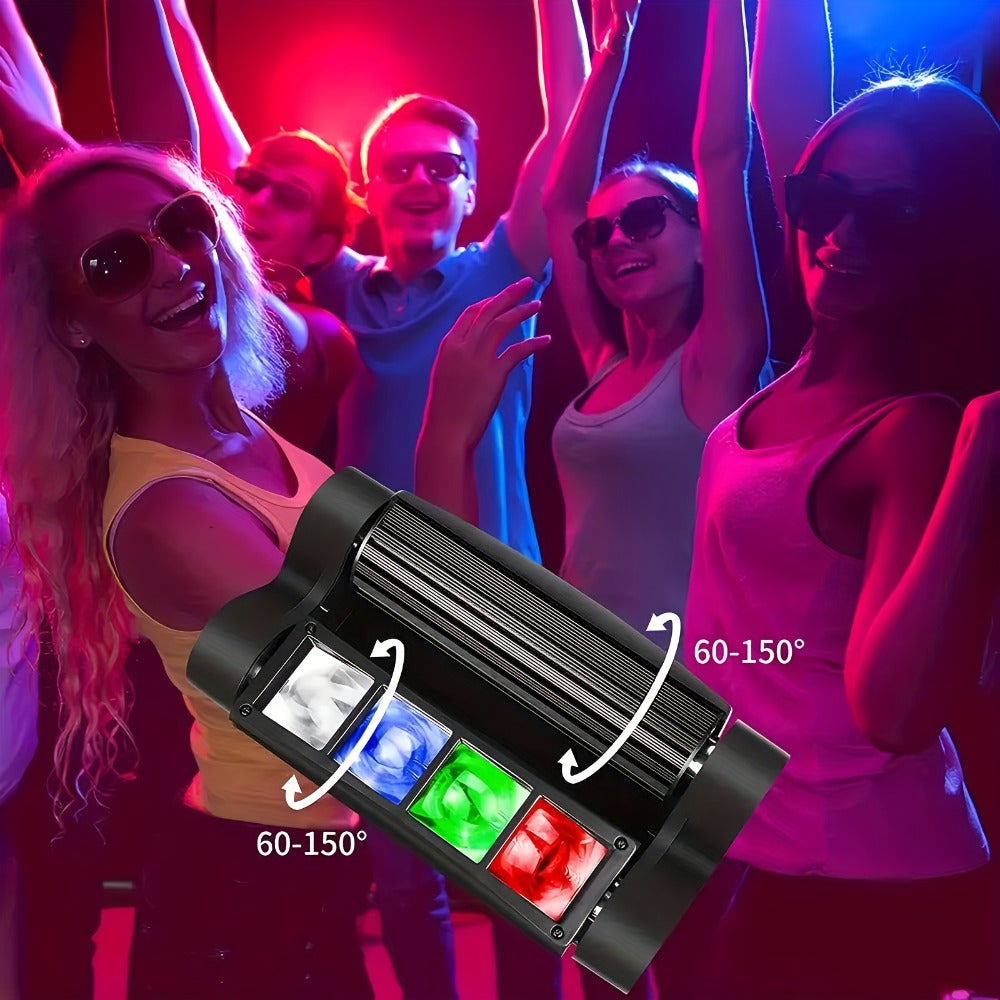 LED Spider Moving Head Stage Light 8x3W DJ Disco Party Light Sound Activated DMX-512 Control Beam Shaking Head Spider Lamp for Club Bar Wedding Carnival Festival Live Show - product image 9