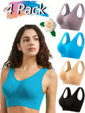 Set of 4 Women's Sports Bras - Extremely Breathable, Wire-Free with a Hollow Mesh Design, Lightweight and Comfortable for Yoga, Fitness, and Living - product image 4