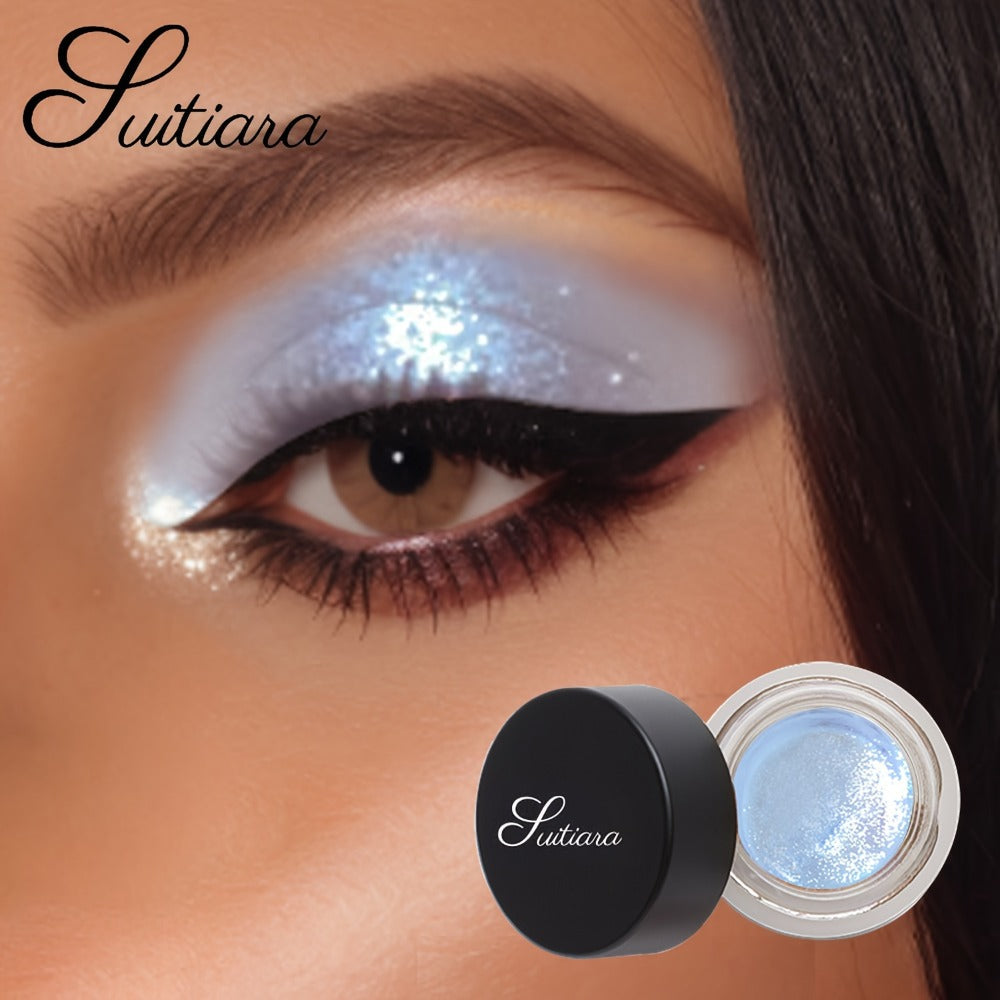 Shimmer Jelly Eyeshadow 2 Pack – Icy Cool Tone Frosty Glow Gel Eye Makeup, Long-Lasting Non-Creasing Blendable Formula, High Shine Luminous Finish for Holiday Party Glam - product image
