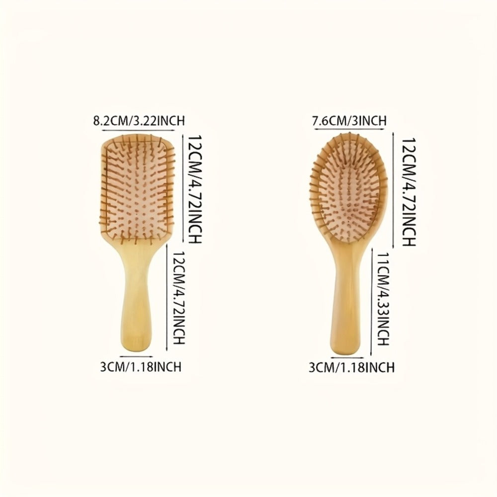 Personalized Engraved Wooden Hair Brush Custom Name - Handmade Bridesmaid Wedding Gift Mother's Day Teacher's Day Valentine's Day Gift for Women Round Square - product image 8
