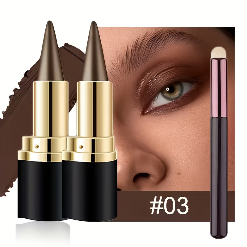 Waterproof Gel Eyeliner Stick 2 or 4PCS 24-Hour Long-Lasting Matte Fast-Drying Non-Smudge Eye and Lip Liner with Brush - Black Brown Everyday Party Makeup Women - product image 13