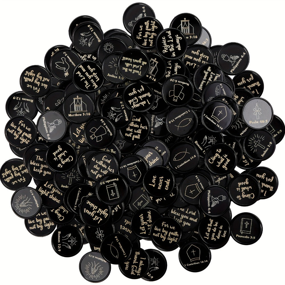 Christian Scripture Token Gifts for Church Events, Sunday School Prizes, VBS Rewards, Baptism, Easter Basket Fillers & Religious Party Favors – Bible Verse Coins Bulk 120 Pack