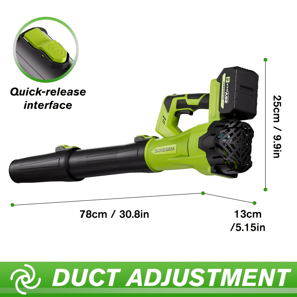 Turbo Jet Dryer, Electric Wireless Snow Blower | 20V/4.0AH Battery, High-Pressure Air Dryer, Handheld Snow Removal Machine, Plastic Material, Rechargeable - product image 4