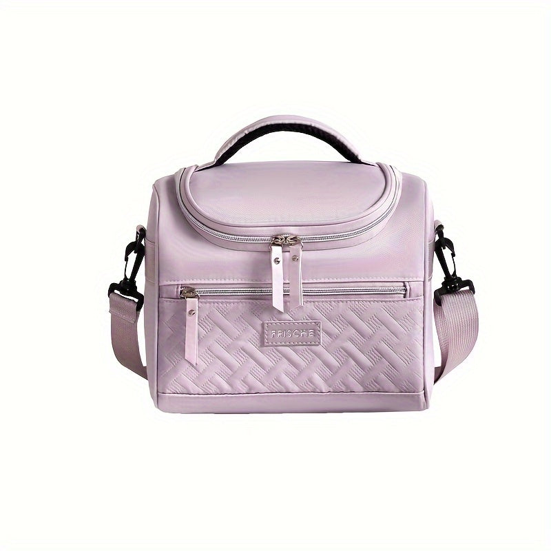 Insulated Lunch Bag Cooler Tote with Padded Shoulder Strap Leakproof Washable Polyester Meal Prep Bag for Work Picnic School Outdoor Activities Men Women for Everyday Use