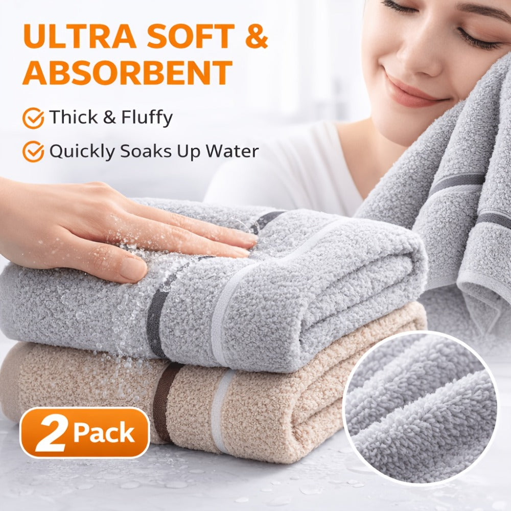 Washcloths 2 Pack Premium Soft Absorbent 102GSM Knit Fabric Face Towels Quick Dry Multipurpose Bath Washcloths for Body Face Kitchen Random Color Holiday Gift - product image 2